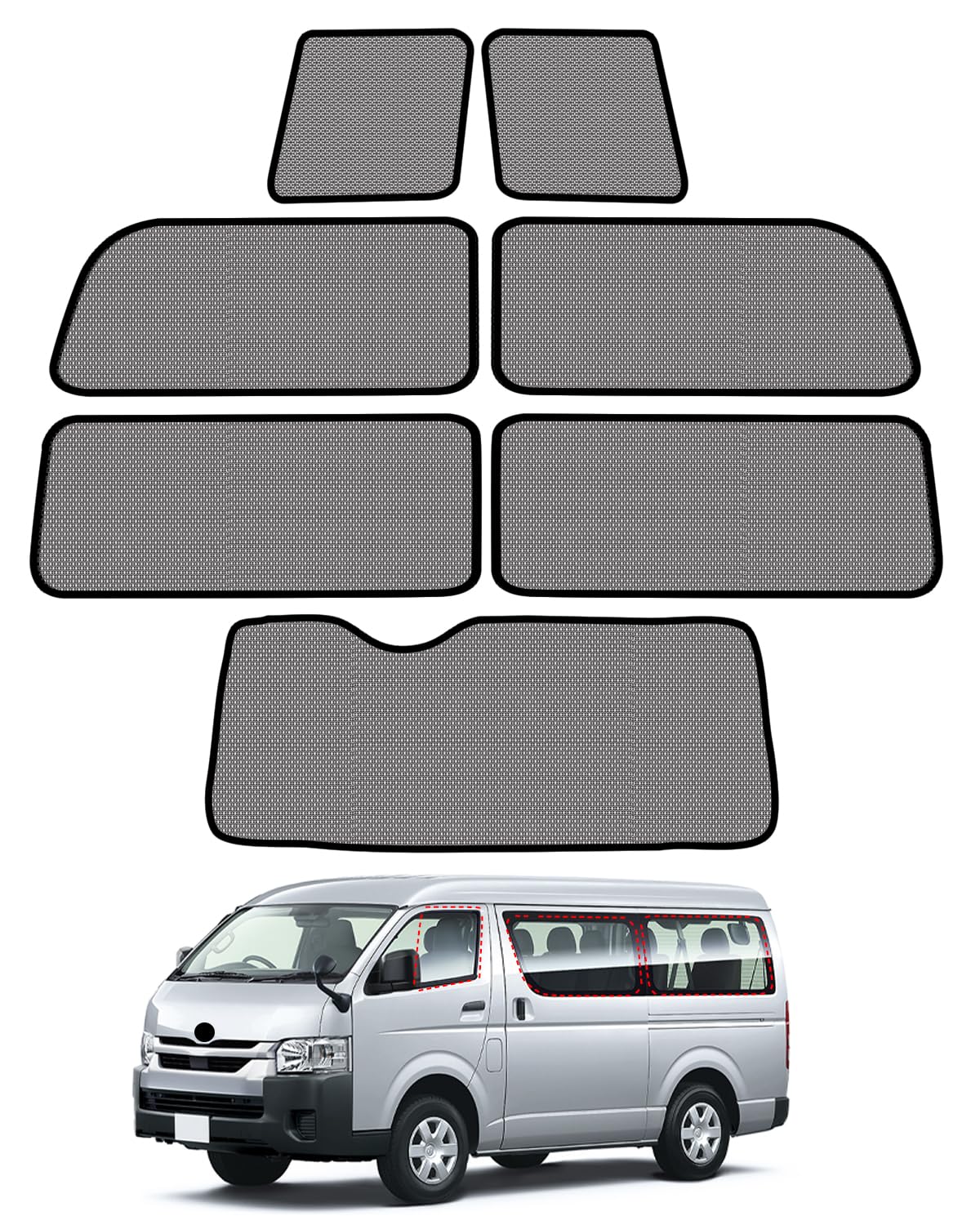 ハイエース200系標準 サンシェード 2層式 サンシェード / 200系 ハイエース 標準ボディ用 / 2枚